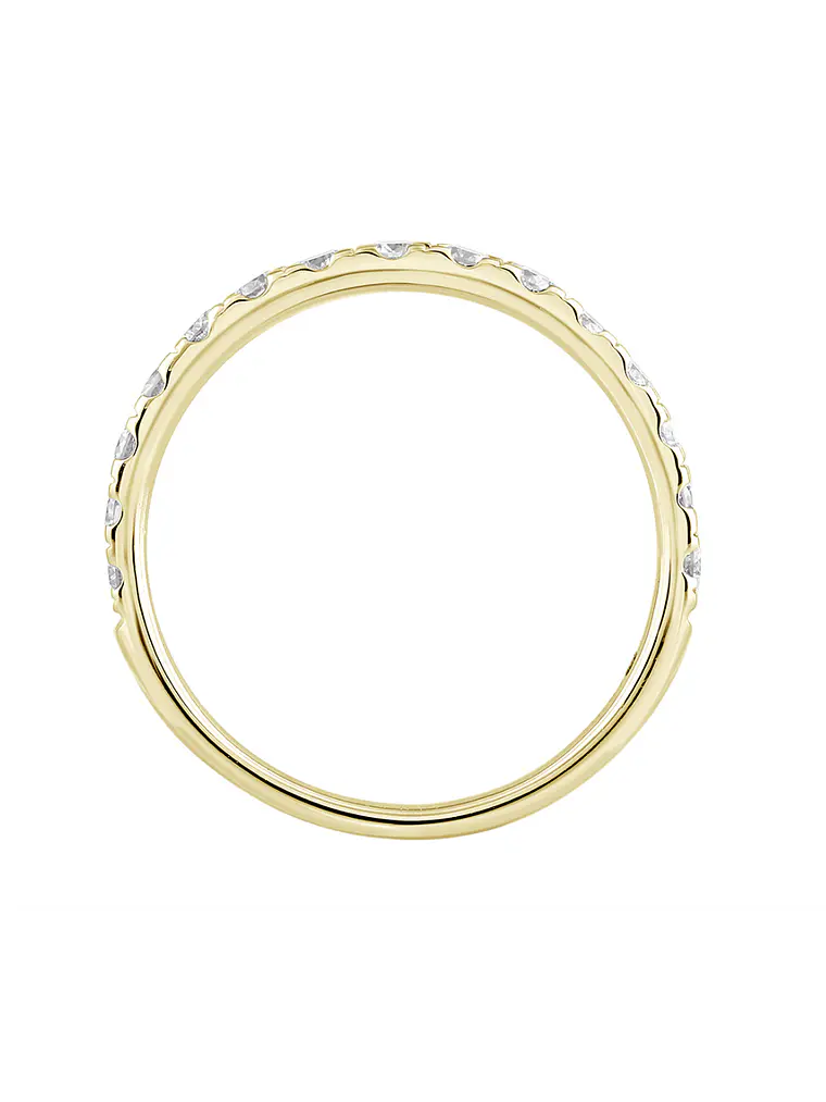 Anillo Medio Cintillo 15 Diamantes en Oro Amarillo 18K 2