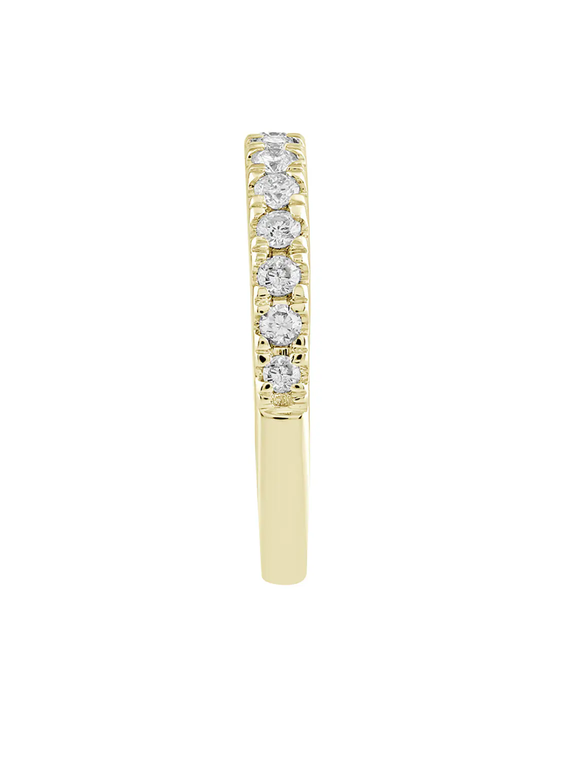 Anillo Medio Cintillo 15 Diamantes en Oro Amarillo 18K 3