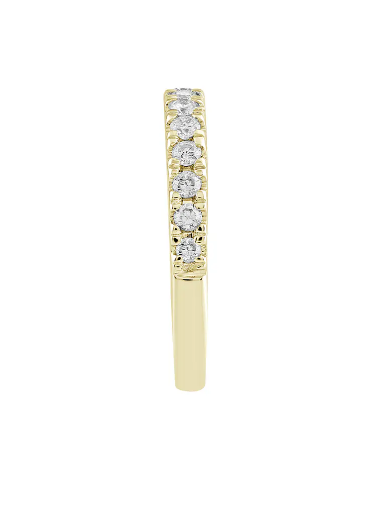 Anillo Medio Cintillo 15 Diamantes en Oro Amarillo 18K 3