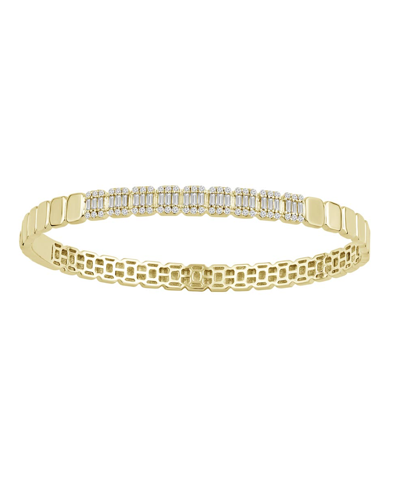 Preciosa Esclava Diamantes Baguette en Oro Amarillo 18K