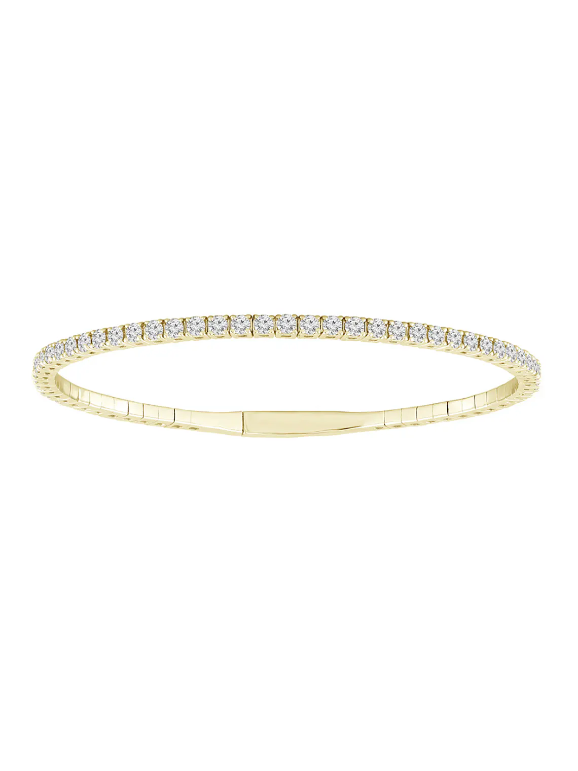 Maravillosa Esclava Flexible Irrompible Diamantes en Oro Amarillo 18K 1