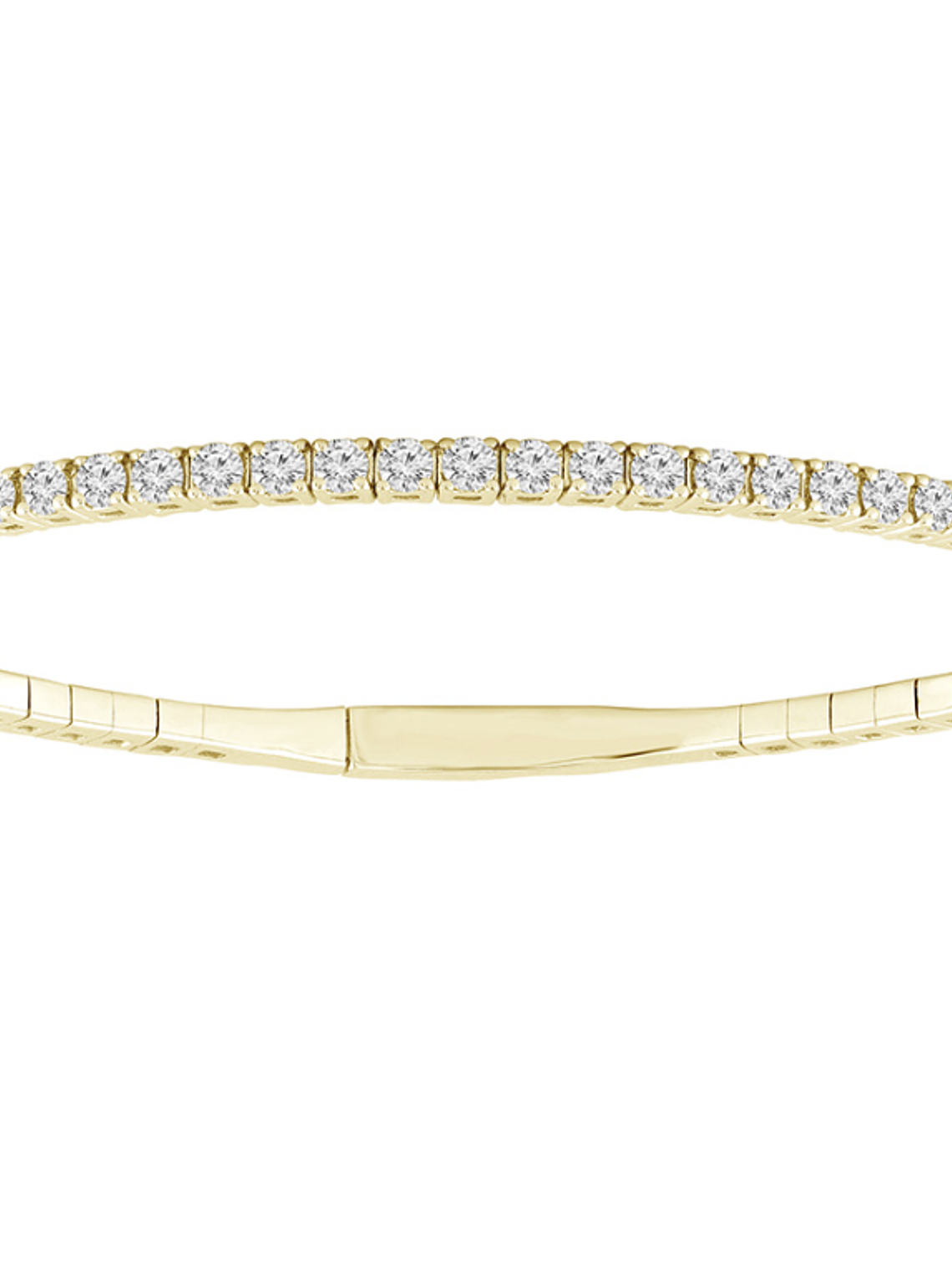 Maravillosa Esclava Flexible Irrompible Diamantes en Oro Amarillo 18K 1