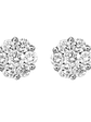 Aros Rosetas Diamantes en Oro Blanco 18K - Miniatura 2