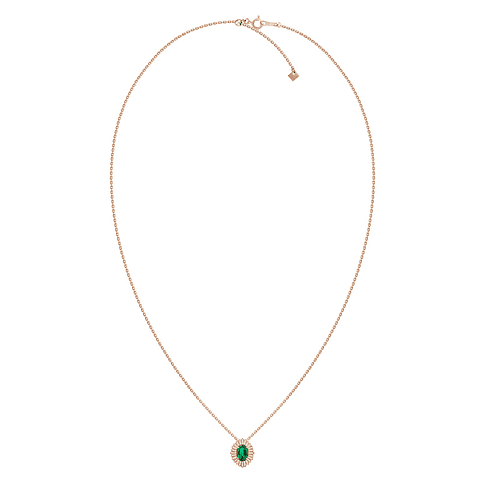 Collar Esmeralda y Brillantes en Oro Amarillo 18K