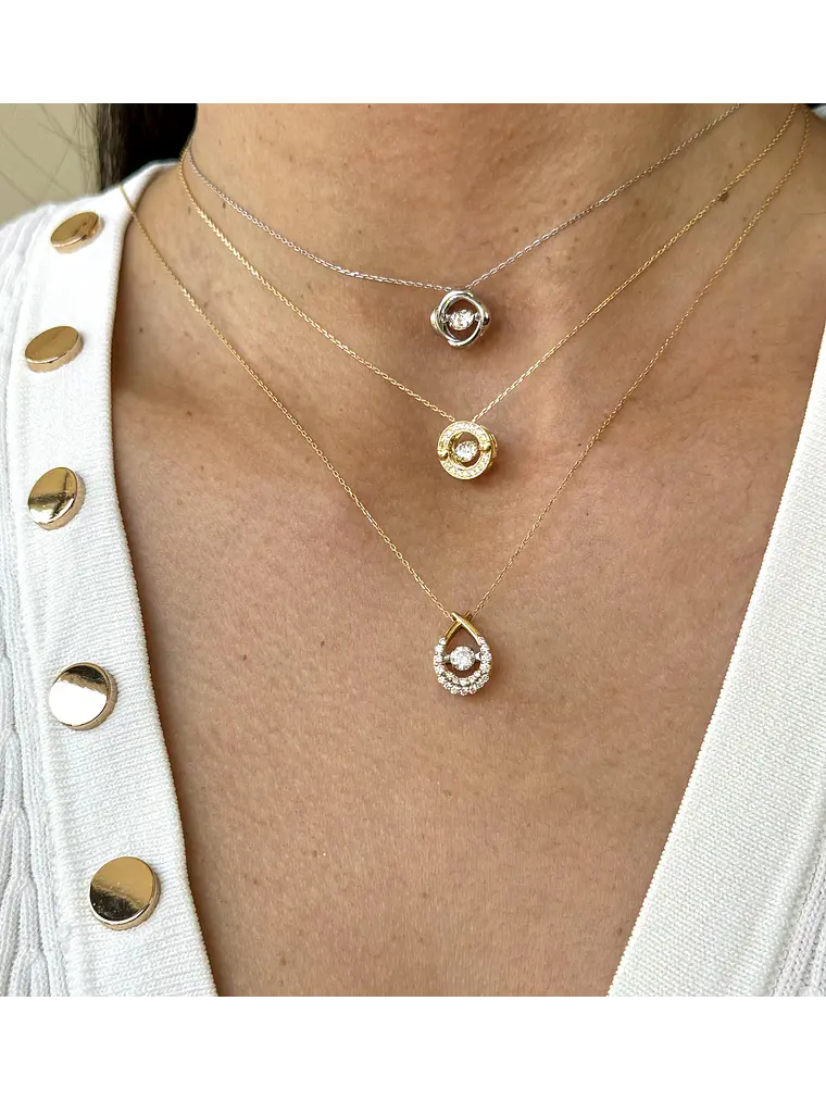 Exclusivos Puntos de Luz 2.0 Dancing Diamond Diamantes con Movimiento Autónomo Oro Amarillo 18K 4