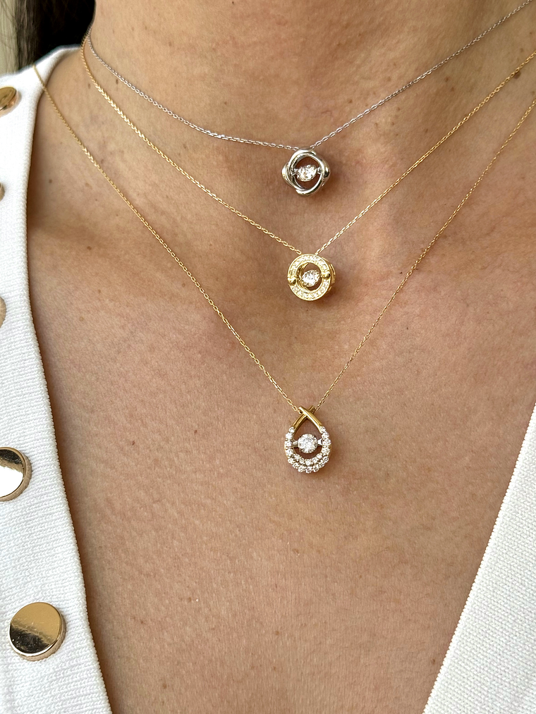 Exclusivos Puntos de Luz 2.0 Dancing Diamond Diamantes con Movimiento Autónomo Oro Amarillo 18K 4