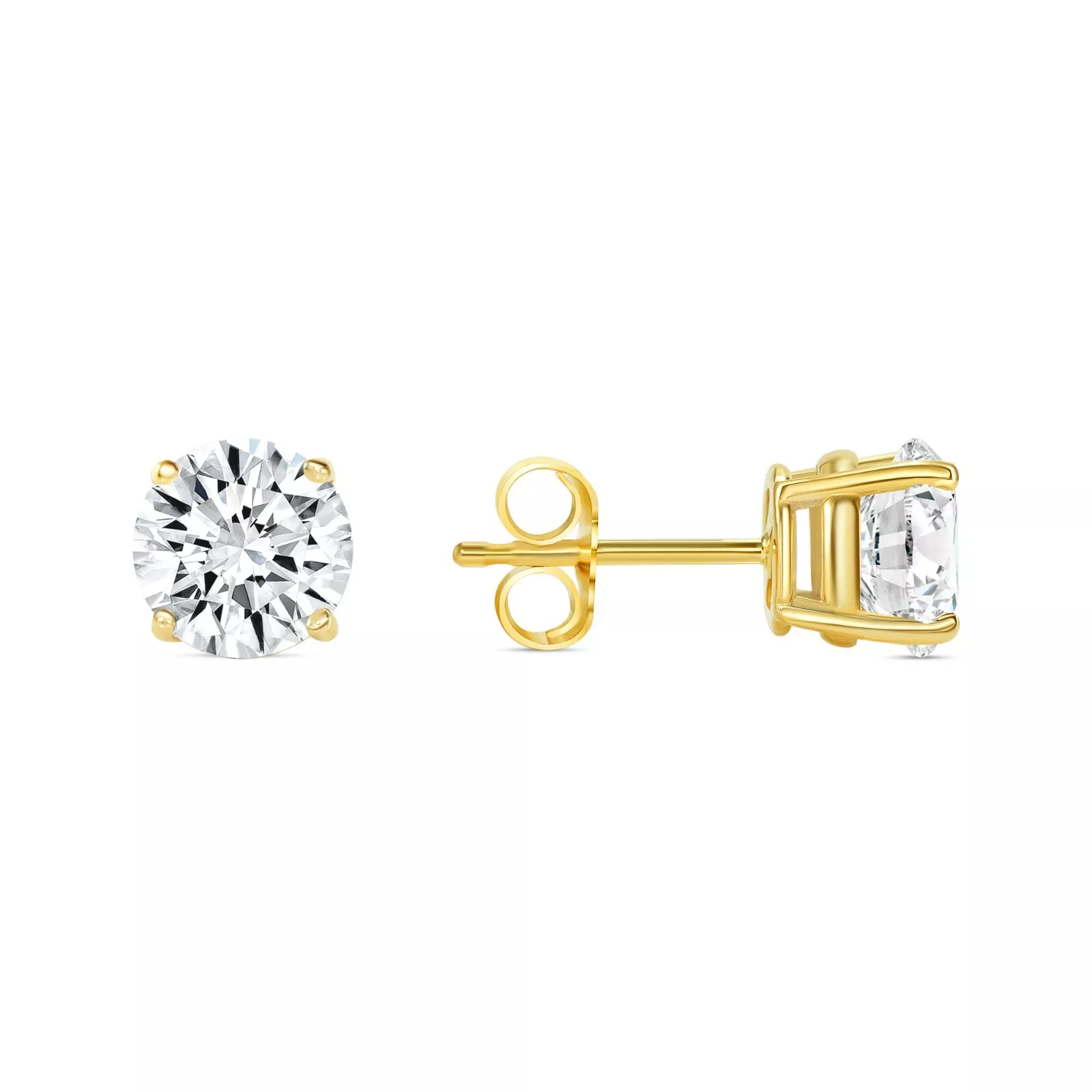 Aros Solitarios 20 puntos en Oro Amarillo 18K