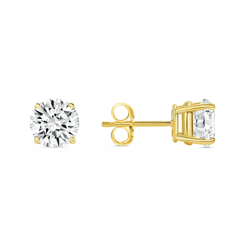Aros Solitarios 20 puntos en Oro Amarillo 18K