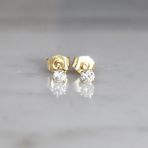 Aros Solitarios 20 puntos en Oro Amarillo 18K