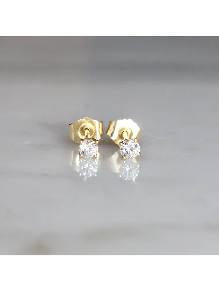 Aros Solitarios 20 puntos en Oro Amarillo 18K 2