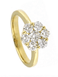 Precioso Anillo Maxi Roseta 1.0 Ct Diamantes y Oro Amarillo 18K - Miniatura 1