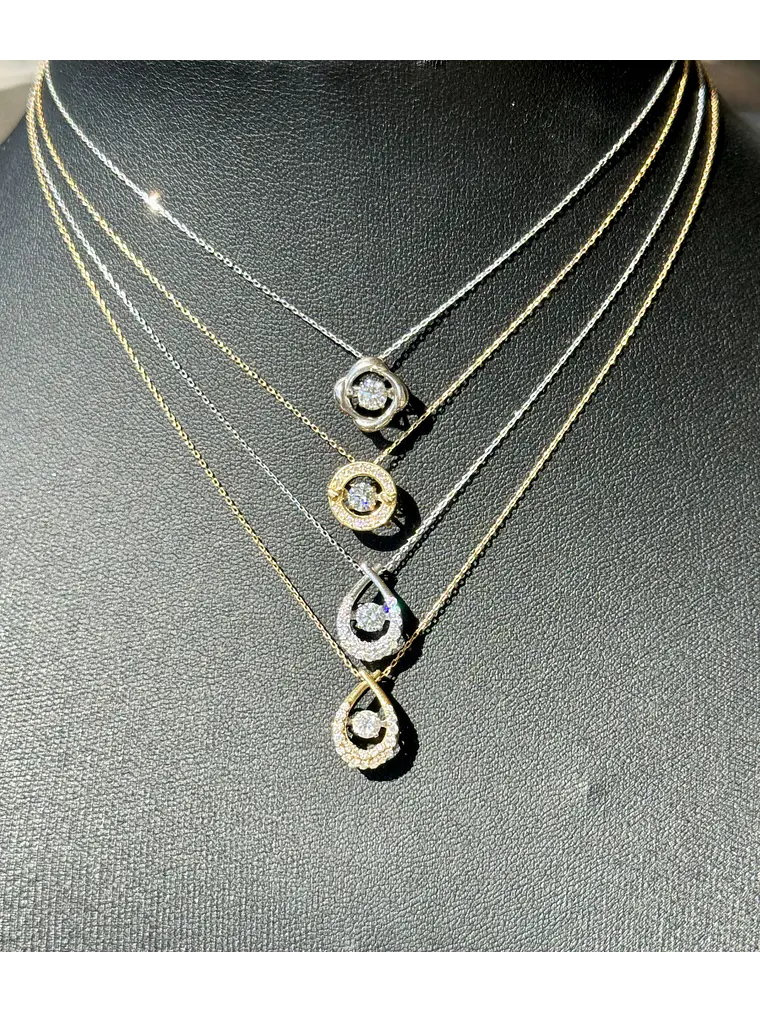 Exclusivo Puntos de Luz 2.0 Dancing Diamond Diamantes con Movimiento Autónomo Oro Blanco 18K 3