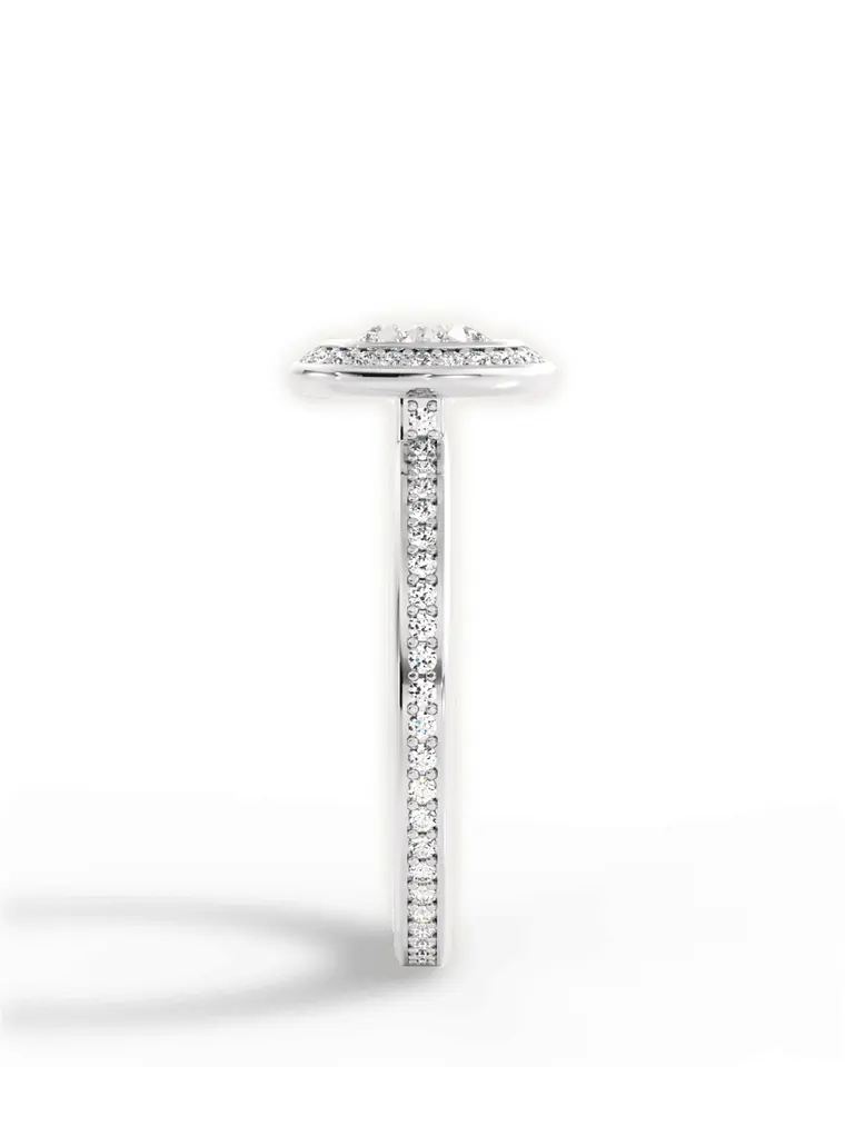 Anillo Solitario + Sinfín Diamantes Naturales en Platino 2