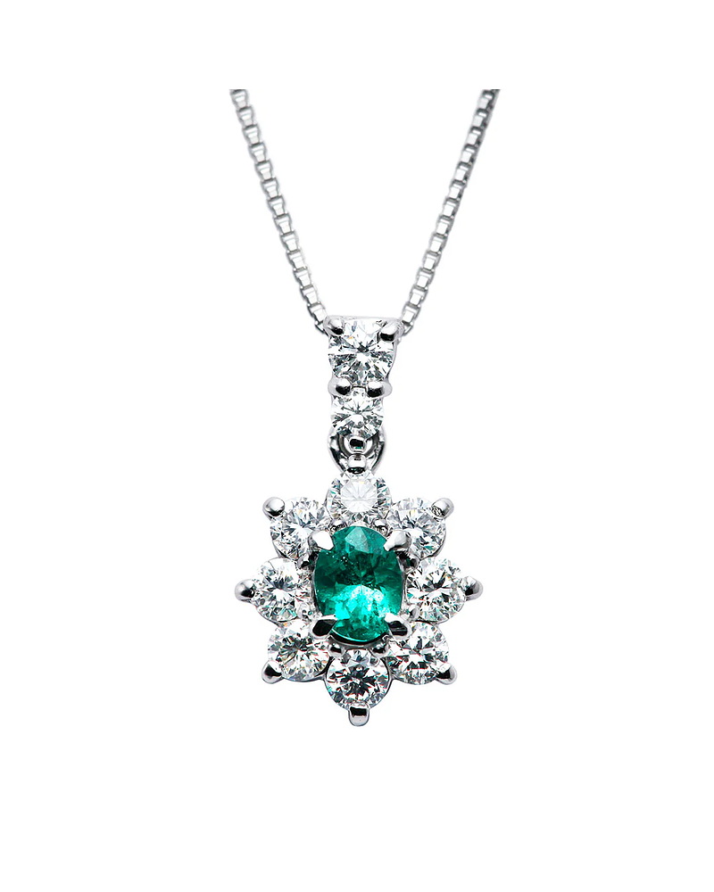 Exclusivo Collar Paraíba Natural Certificada y Diamantes en Platino