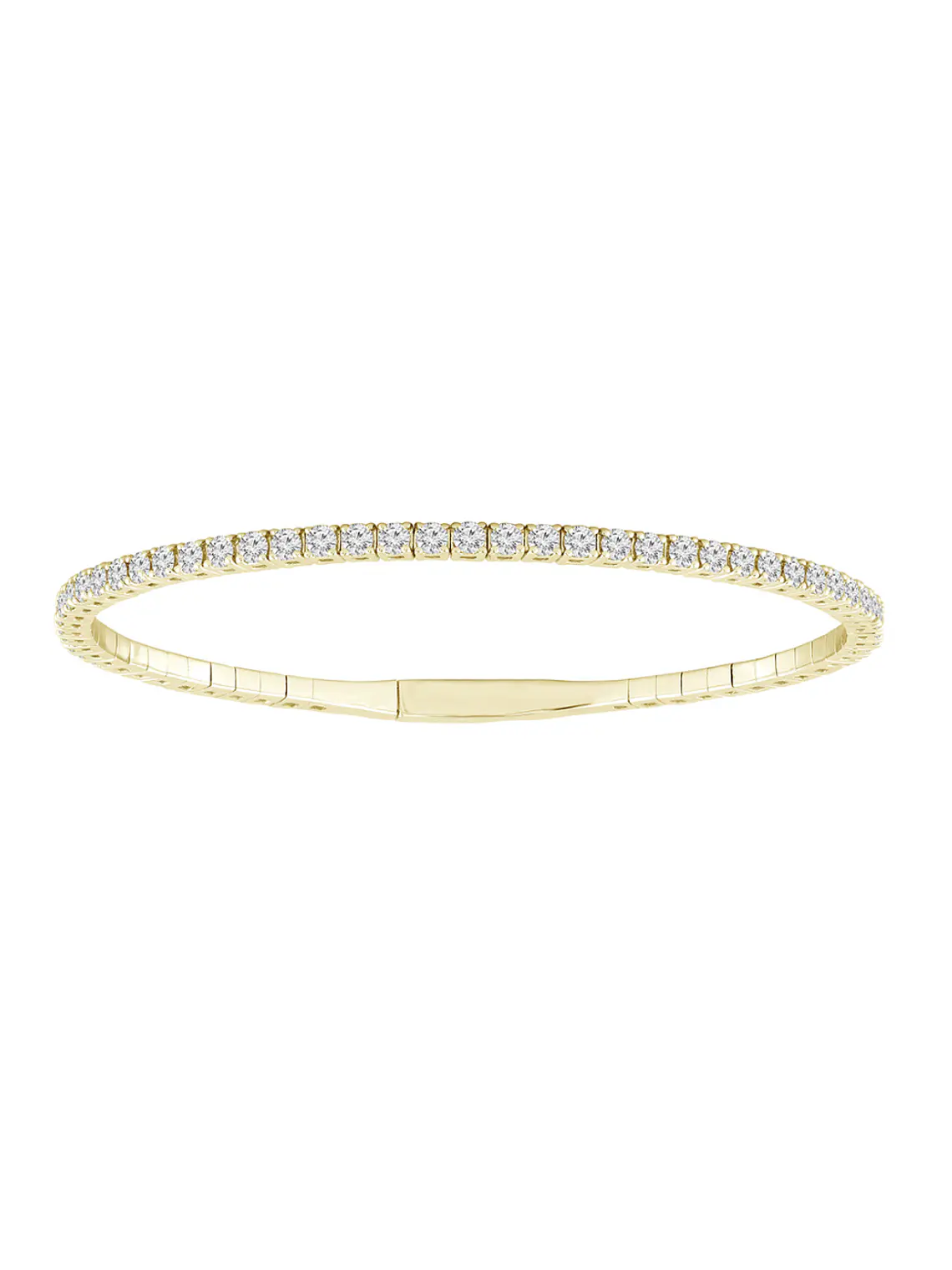 Maravillosa Esclava Flexible Irrompible 3.0 Ct Diamantes en Oro Amarillo 18K 1