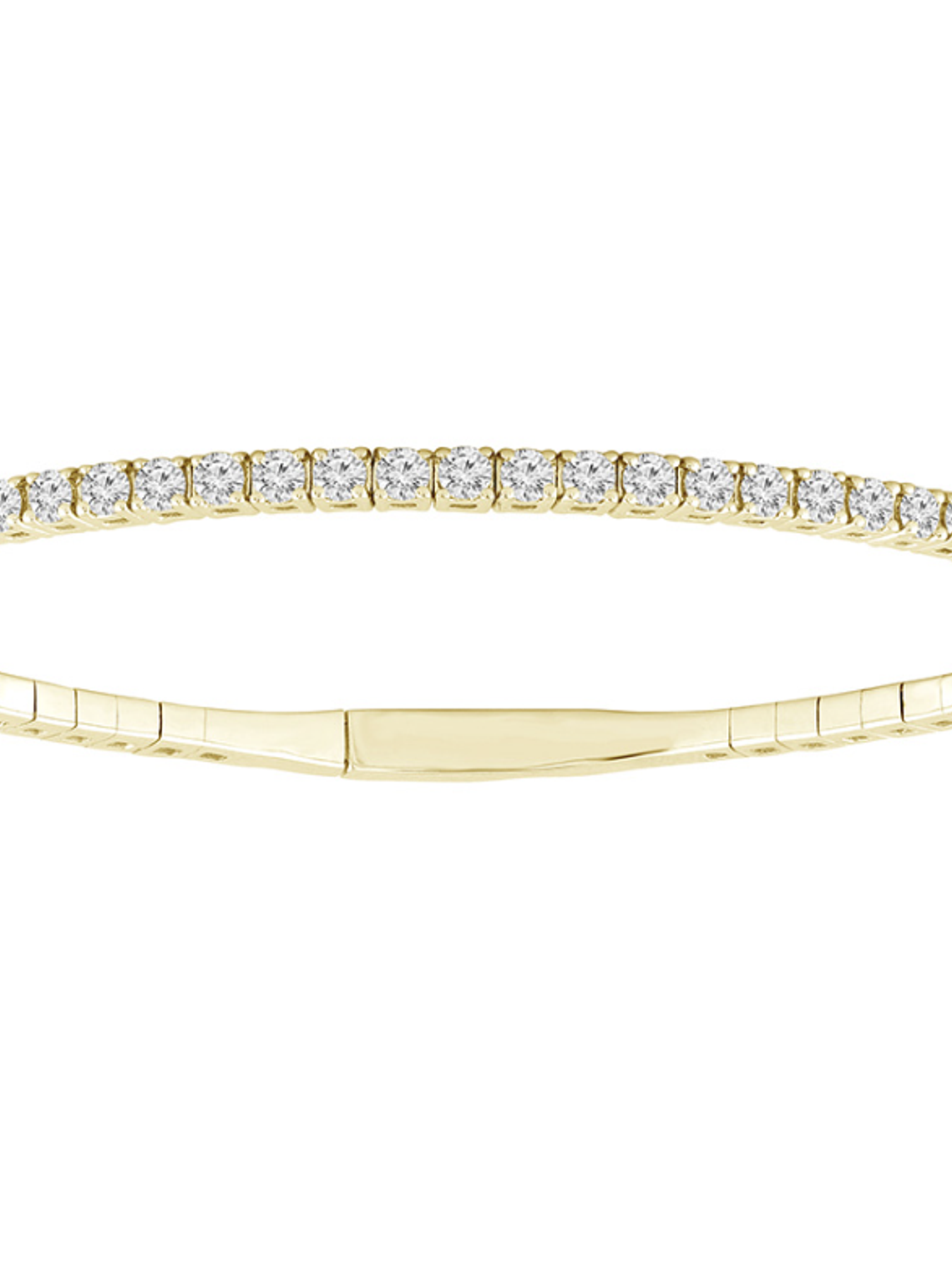 Maravillosa Esclava Flexible Irrompible 3.0 Ct Diamantes en Oro Amarillo 18K 1