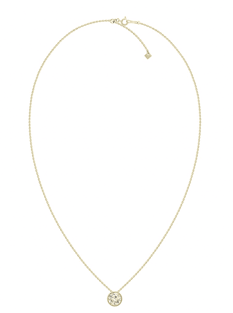 Collar Punto de Luz Gran Diamante en Oro Amarillo 18K