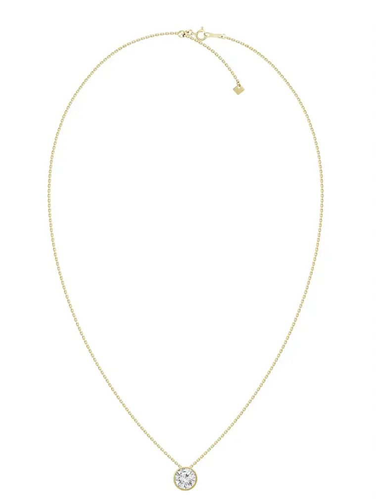 Collar Punto de Luz Gran Diamante en Oro Amarillo 18K 2