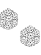 Aros Rosetas Diamantes en Oro Blanco 18K - Miniatura 1