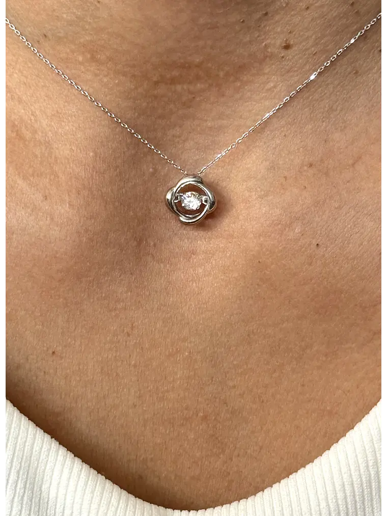 Exclusivos Puntos de Luz 2.0 Dancing Diamond Oro Blanco 18K 2