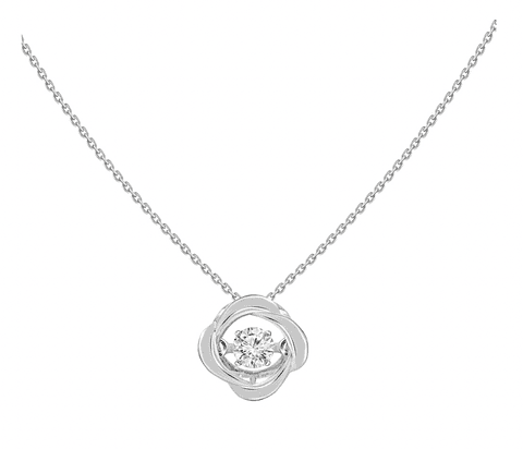 Exclusivos Puntos de Luz 2.0 Dancing Diamond Oro Blanco 18K