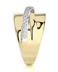 Anillo Cintillo Moderno Diamantes Oro Amarillo 18K