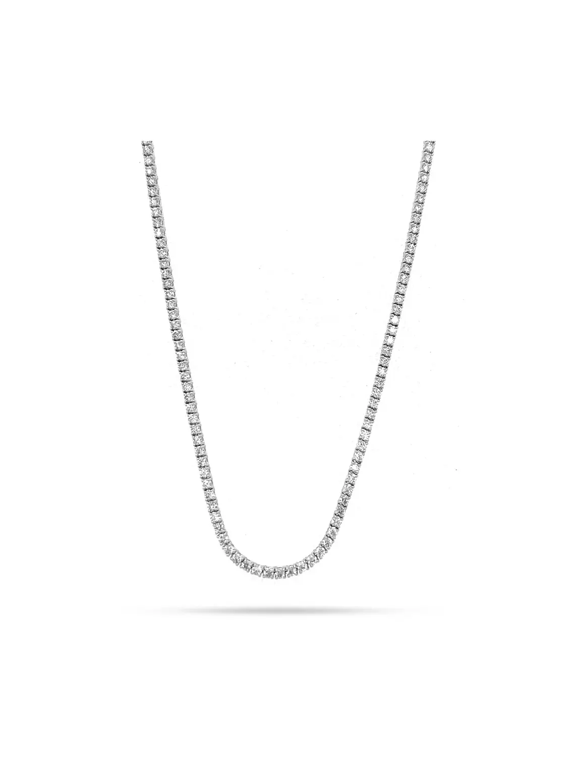 Maravilloso Collar Tennis 3.4 Ct Diamantes Oro Blanco 18K 1