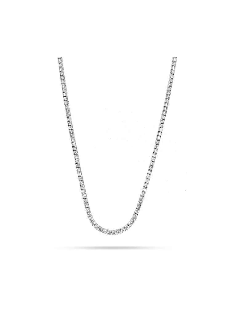 Maravilloso Collar Tennis 3.4 Ct Diamantes Oro Blanco 18K 1