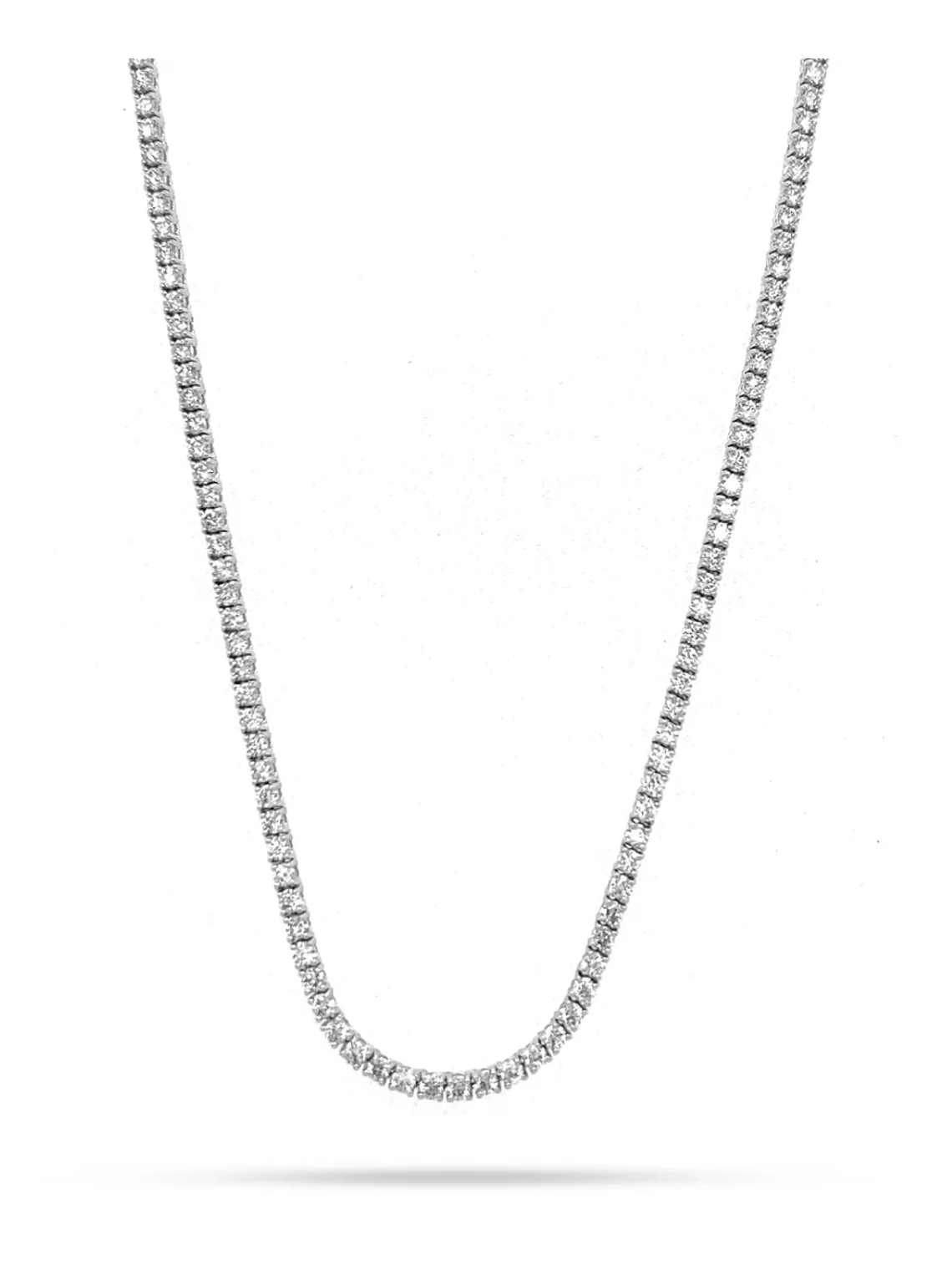 Maravilloso Collar Tennis 3.4 Ct Diamantes Oro Blanco 18K 1