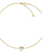 Exclusiva Pulsera Gran Diamante Corazón Bisel en Oro Amarillo 18K - Miniatura 1