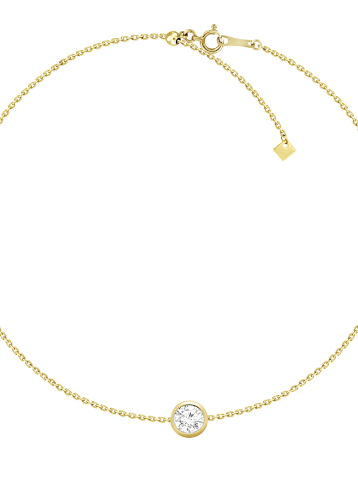 Exclusiva Pulsera Gran Diamante en Bisel en Oro Amarillo 18K 1