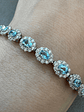 Maravilloso Brazalete Aguamarinas y Diamantes en Platino - Miniatura 4