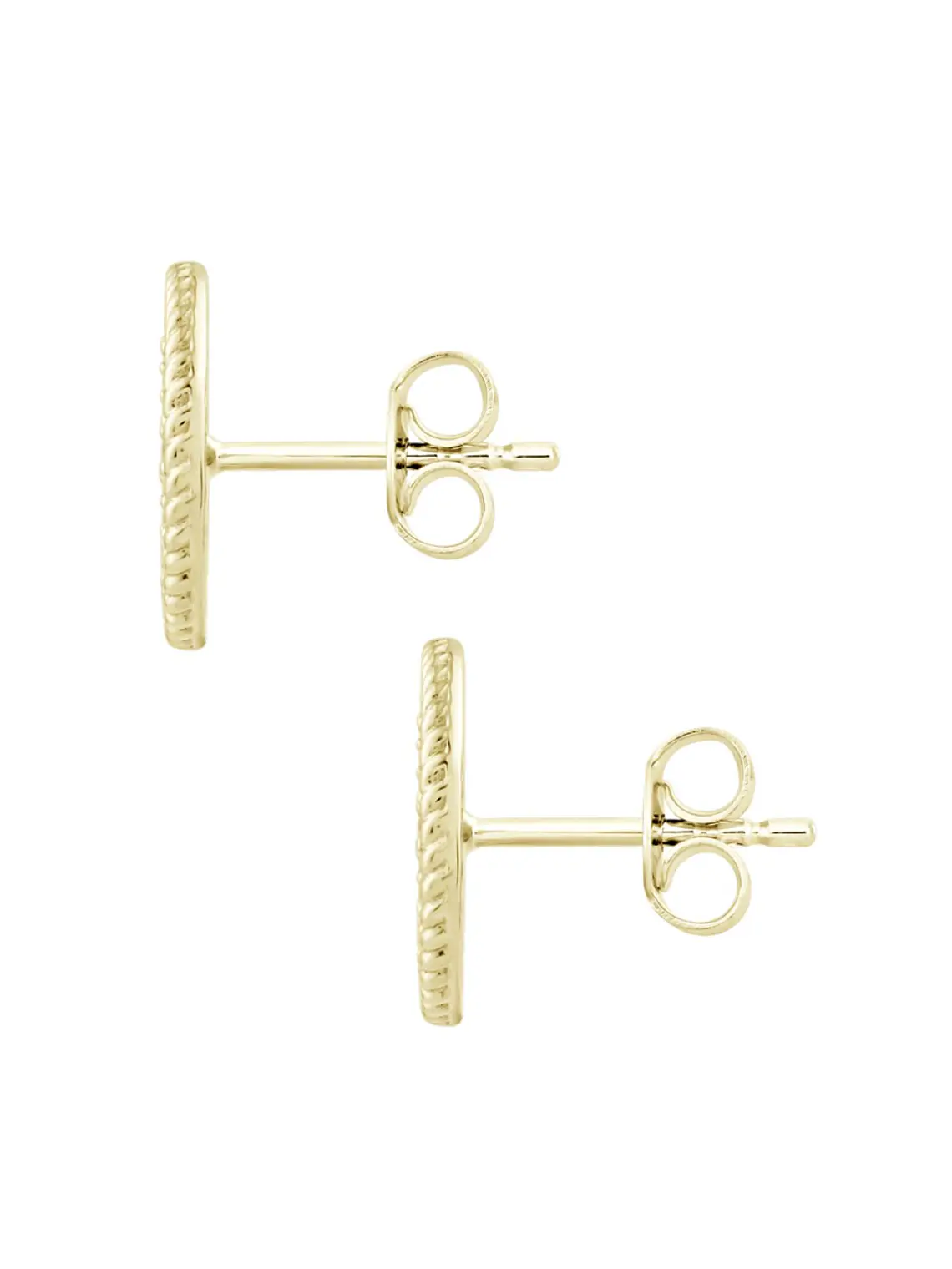 Aros Disco Diamantes Redondos Grandes en Oro Amarillo 18K 3