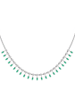 Collar Esmeraldas Colgantes y Diamantes en Oro Blanco 18K - Miniatura 1