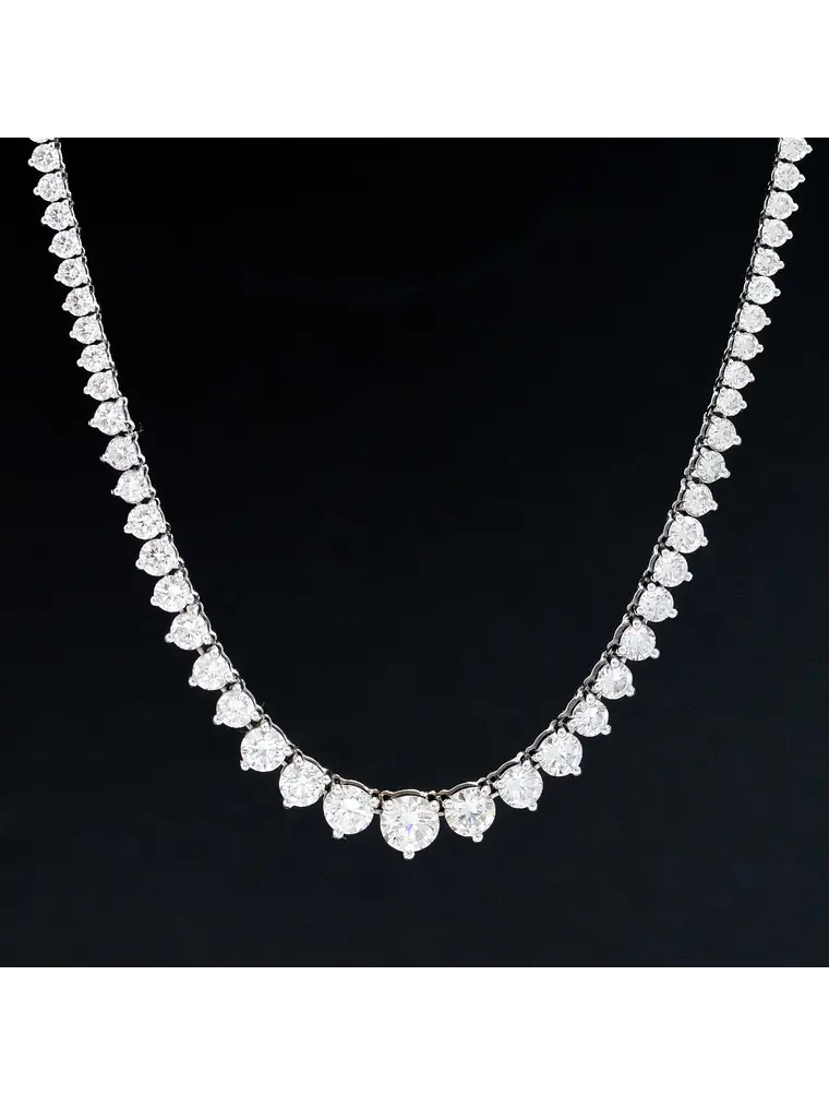 Exclusivo Collar de Lujo de Diamantes 5.05 Ct en Oro Blanco 18K 7