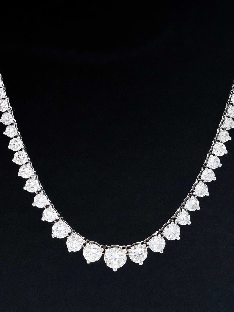 Exclusivo Collar de Lujo de Diamantes 5.05 Ct en Oro Blanco 18K 7