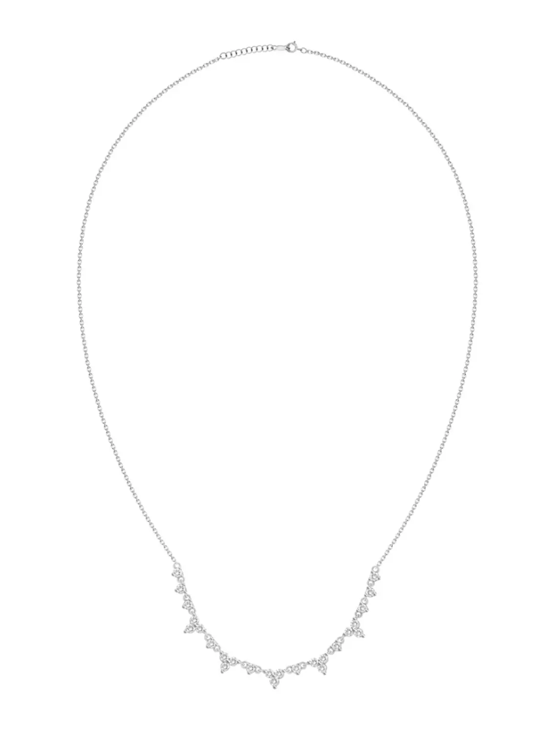 Collar Tréboles de Diamantes en Oro Blanco 18K 2