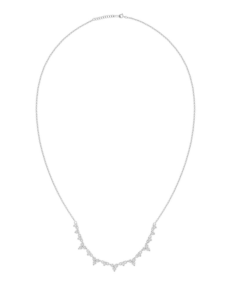 Collar Tréboles de Diamantes en Oro Blanco 18K