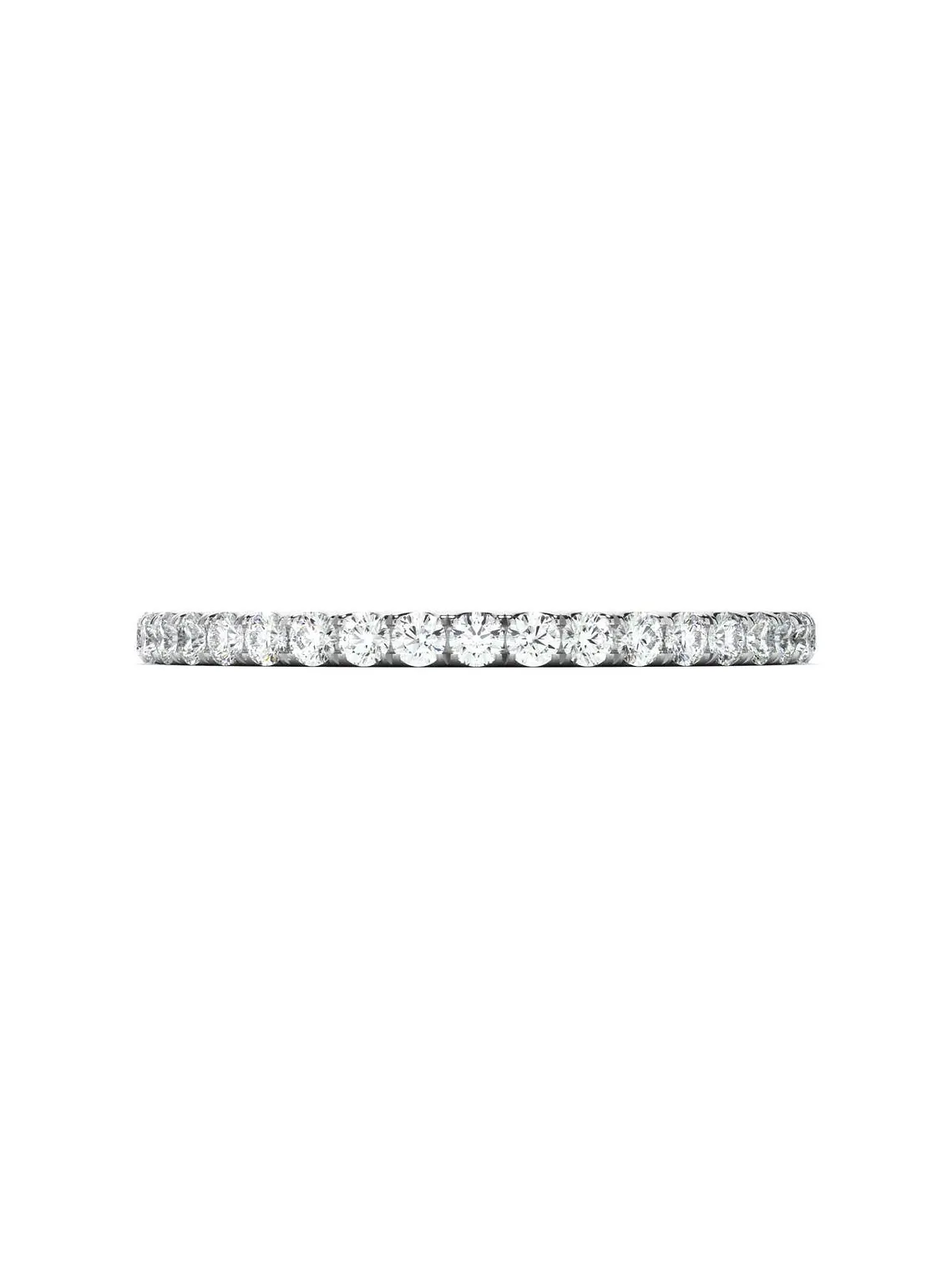Anillo Cintillo Diamantes Oro Blanco 18K 2