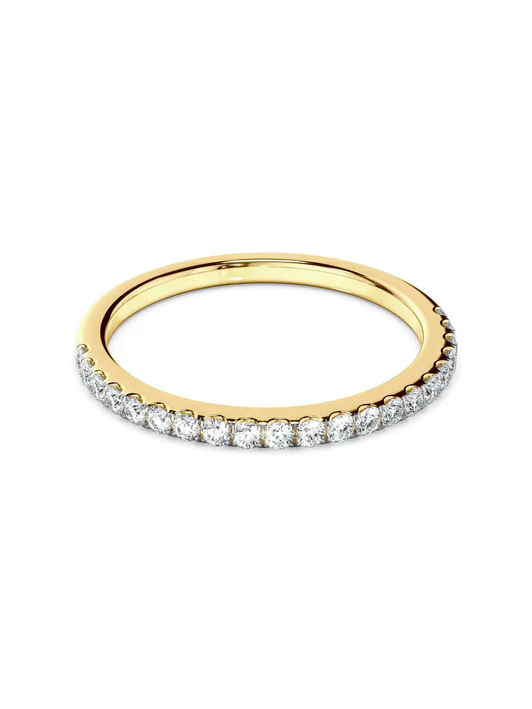 Anillo Cintillo Diamantes Oro Amarillo 18K 2