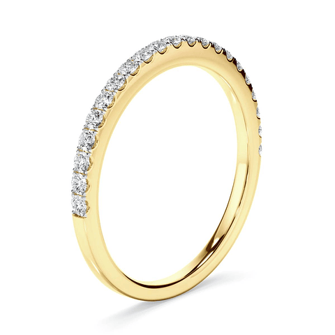 Anillo Cintillo Diamantes Oro Amarillo 18K