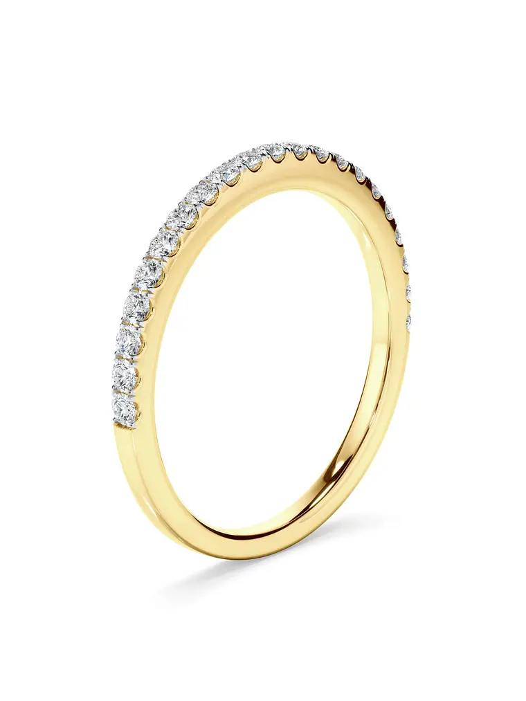 Anillo Cintillo Diamantes Oro Amarillo 18K 1