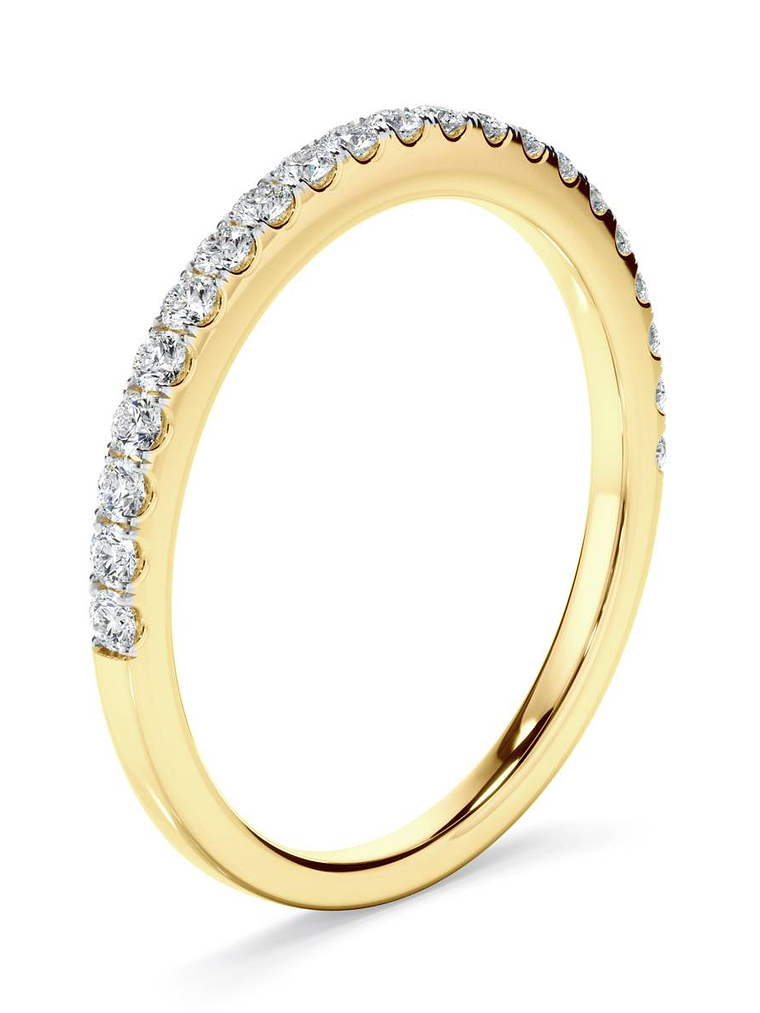 Anillo Cintillo Diamantes Oro Amarillo 18K 1