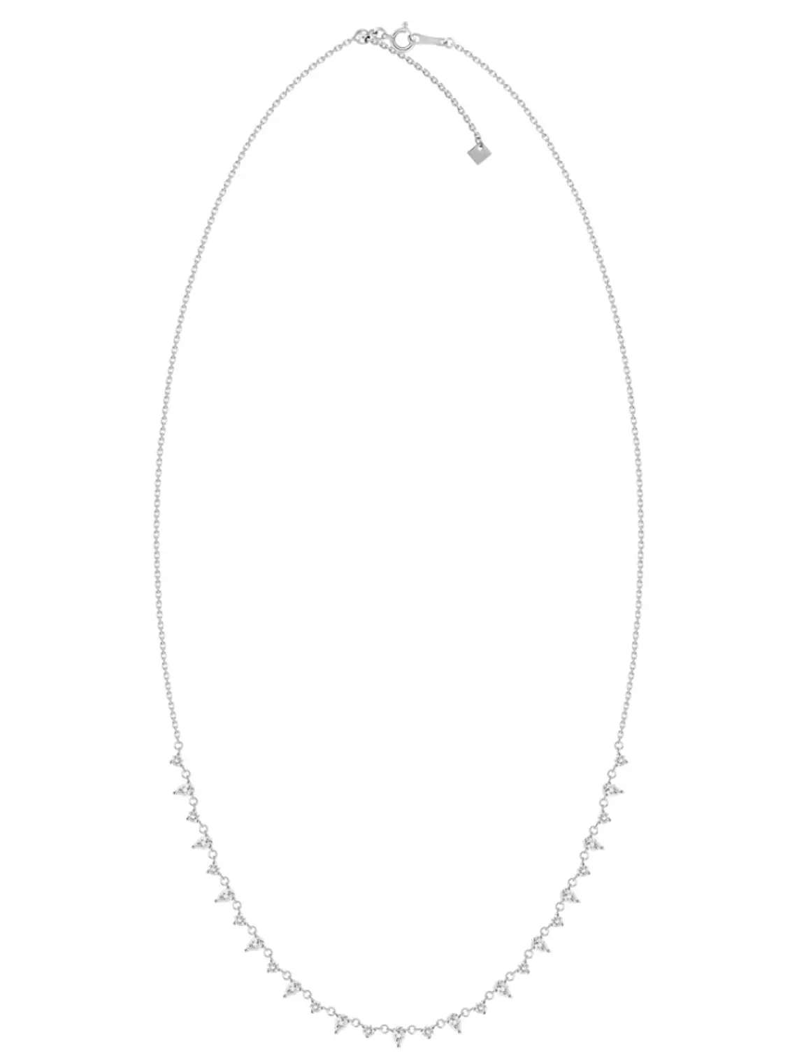 Exclusivo Collar Diamantes Corte Gota en Oro Blanco 18K 2