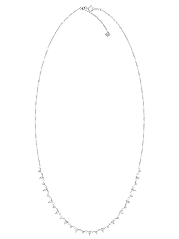Exclusivo Collar Diamantes Corte Gota en Oro Blanco 18K 2