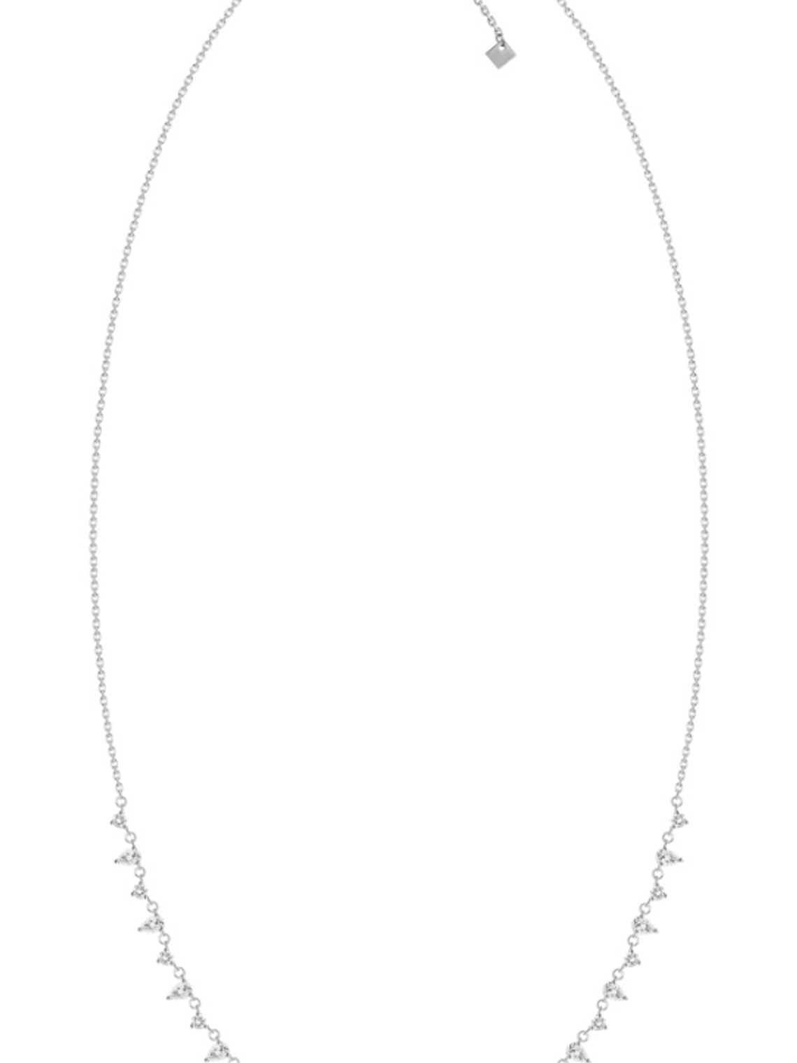 Exclusivo Collar Diamantes Corte Gota en Oro Blanco 18K 2