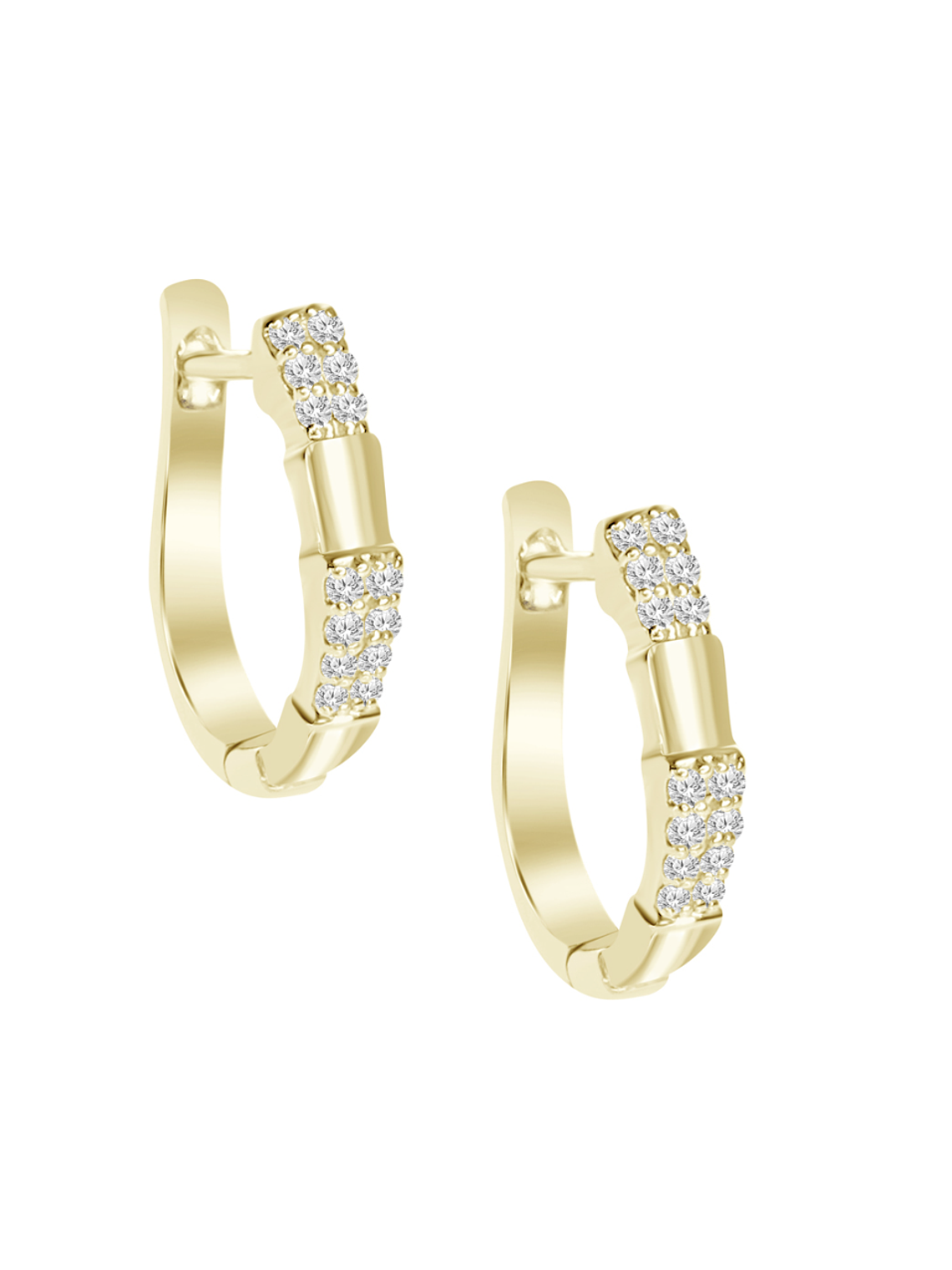 Aros Argollas Diamantes Viper Oro Amarillo 18K 1