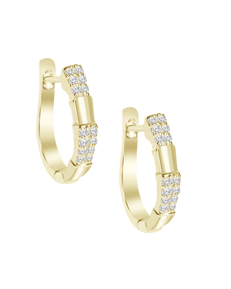 Aros Argollas Diamantes Viper Oro Amarillo 18K