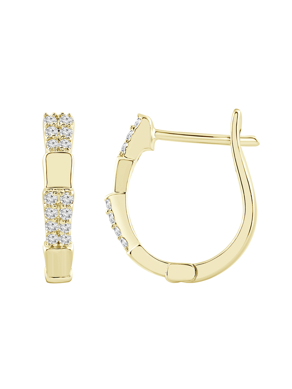 Aros Argollas Diamantes Viper Oro Amarillo 18K 2