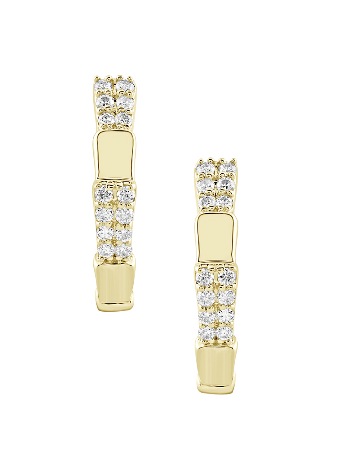 Aros Argollas Diamantes Viper Oro Amarillo 18K 3